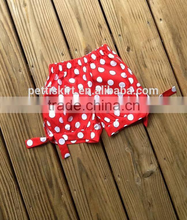 Hot Sale Baby Clothes Boutique Kids Girls Solid Clolor Icing Shorts Children Polka Dot Design Blank Board Pant