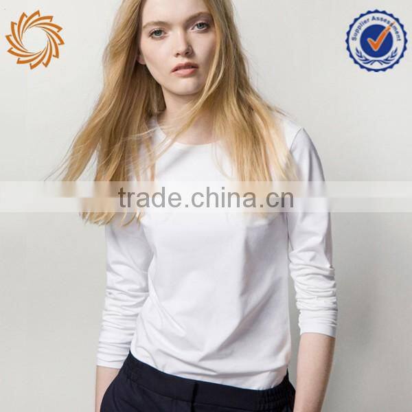 Ladies white slim fit t shirt 140gsm in bulk