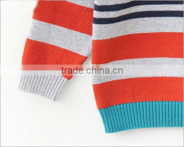 Baby stripe sweater fashion turn down collar children products