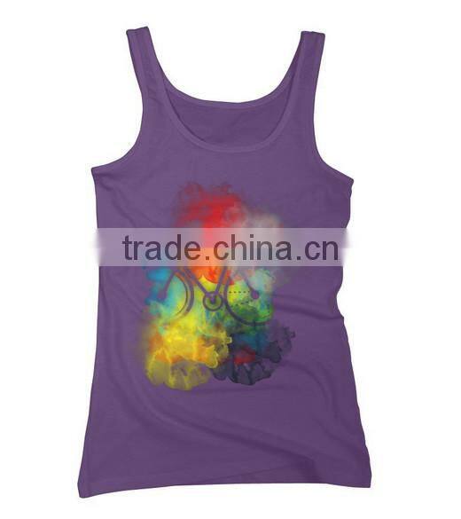 Alibaba china custom printing 100 cotton womens tank top loose,wholesale high visibility tank top