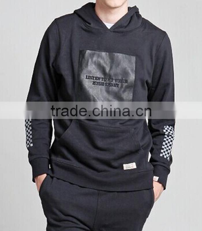 cotton and leather hoodies sportswear manufacture