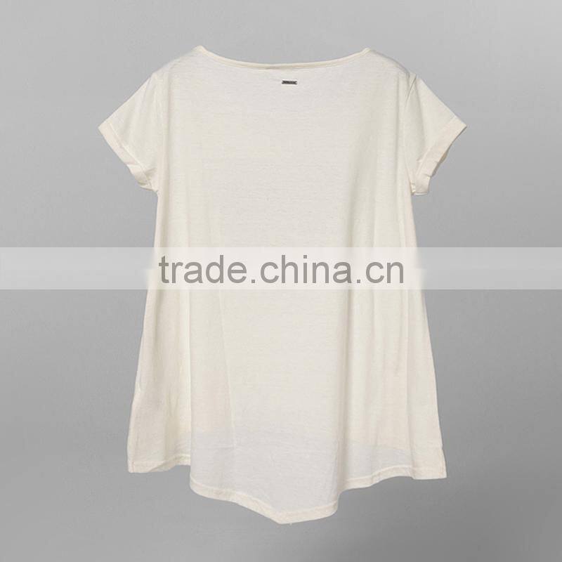 ladies heart-shaped tshirt100%bamboo fiber tshirt custom printed tshirts
