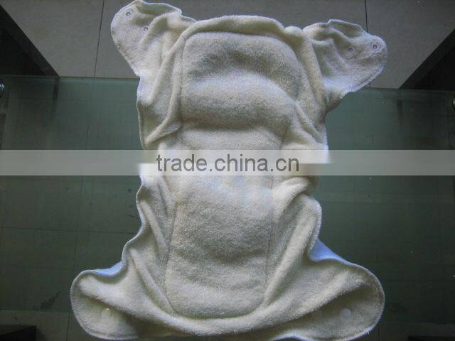 baby bamboo fitted cloth diaper with plain nature colour