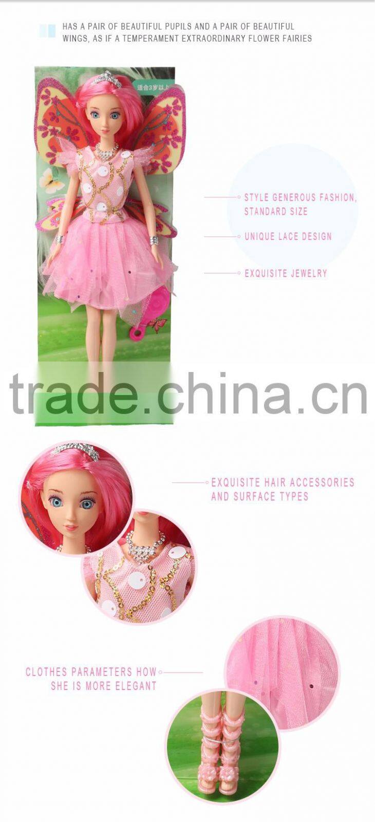 2017 hot selling pvc disny realistic elsa flying fairy toy doll