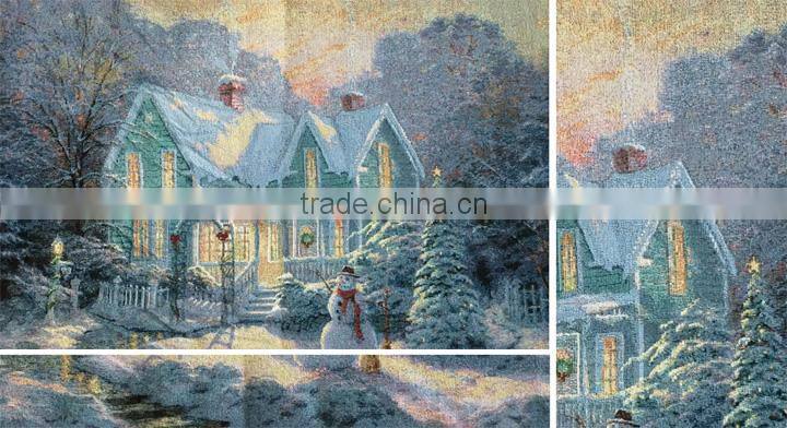 100%cotton jacquard woven fabric wall hanging gobelin tapestry