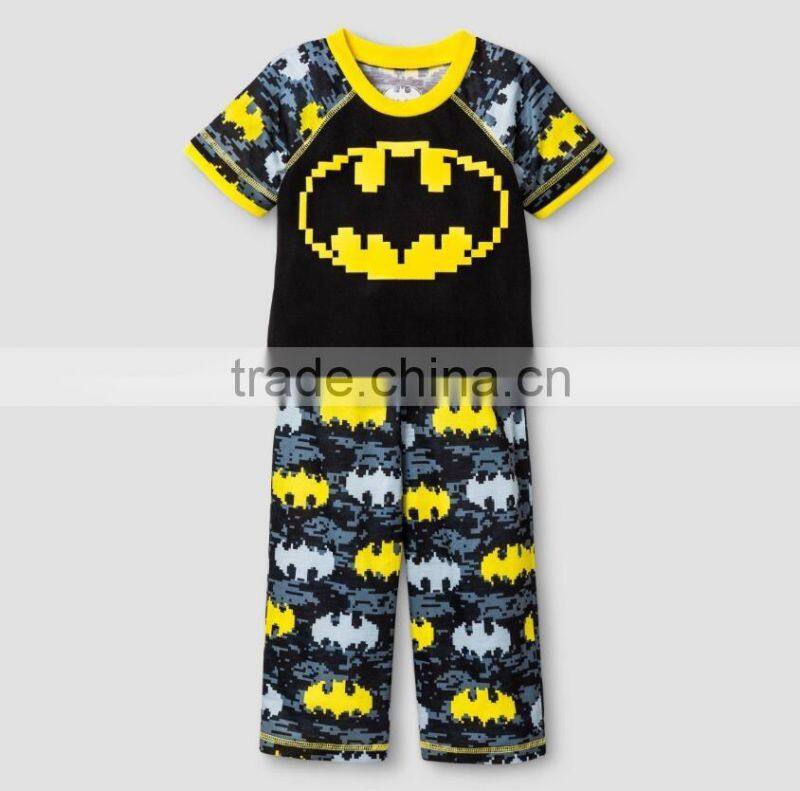 Wholesale 100% cotton children pyjamas Baby kids animal sleepwear Printed Pajamas Set