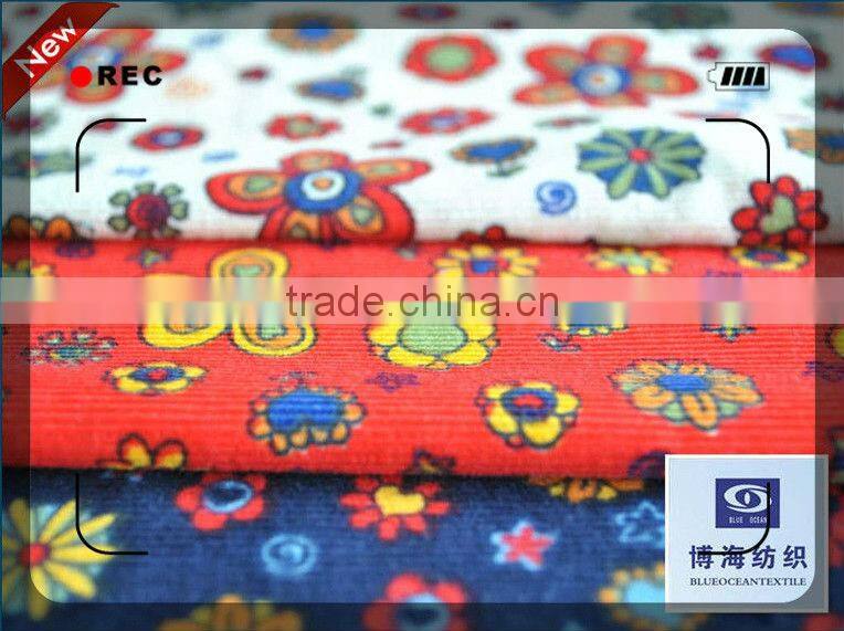 printed corduroy fabric wide wale corduroy fabric