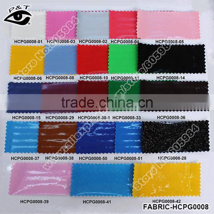 Hot sell Synthetic Leather 100% pu leather shiny solid colors for shoes