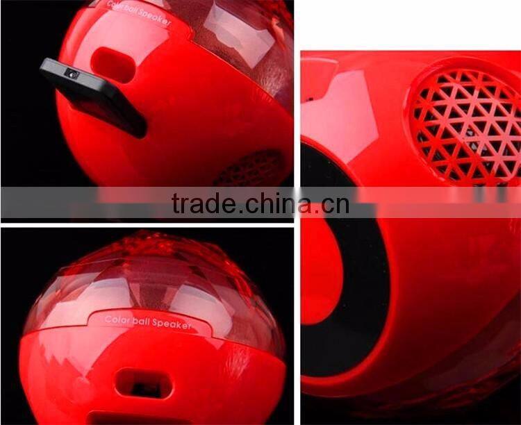 Fashion design Crystal magic light color changing ball portable smart control color changing led bluetooth speaker