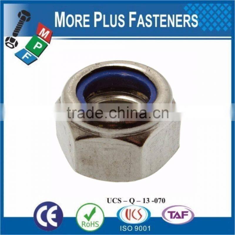Made in Taiwan Prevailing Torque Type Hexagon Nut Plastic Insert DIN 985