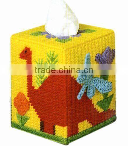 DIY goods,3D Cross stitch Embroidery.beautiful.Tissue Box-006-01