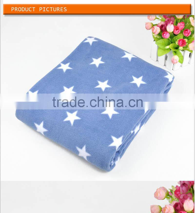super soft warm cute poly star print roll up microfiber fleece blanket