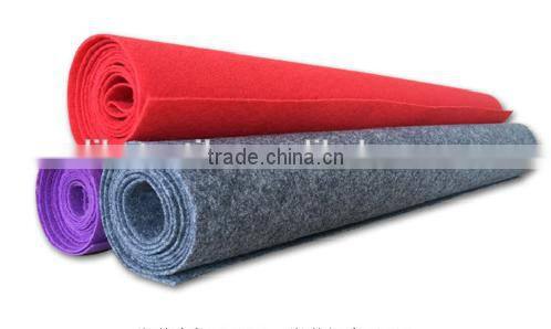 Film coated one-time used exhibition carpet Polyester needle punch roll carpet