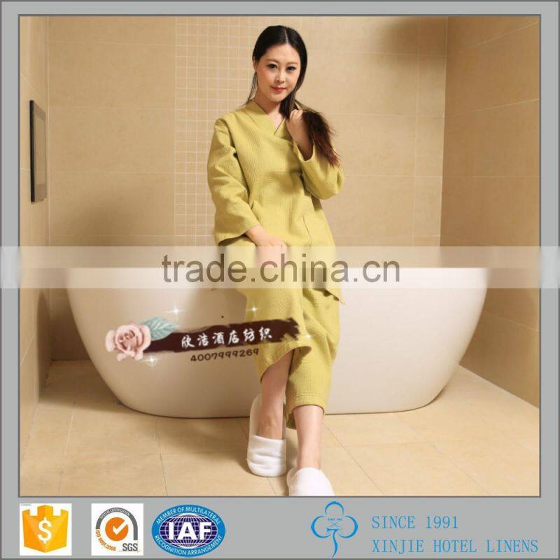 china New Design waffle Sleepwear Bathrobe Sauna Sweat Suit