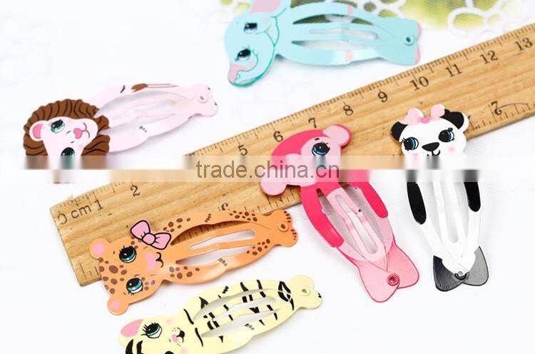 DIY Kids Hair Clips For Girls Animal Pattern Snap Barrette M7043006
