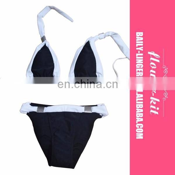 Accept Small Order Women Sexy Stripe Halter Bikini