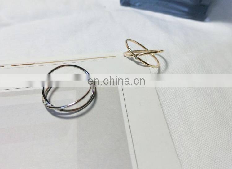 Korean Minimalist Cross Hollow Alloy Ring Above Knuckle Ring