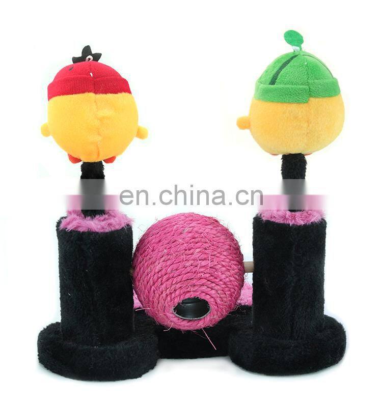 2015 New Style Double Upright Ball Cat Scratching