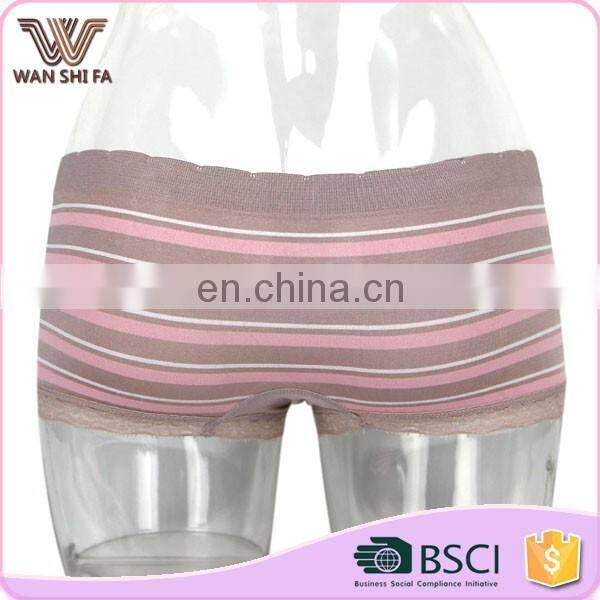 Colorful stripe high waist classy elastic high quality funny print boxer
