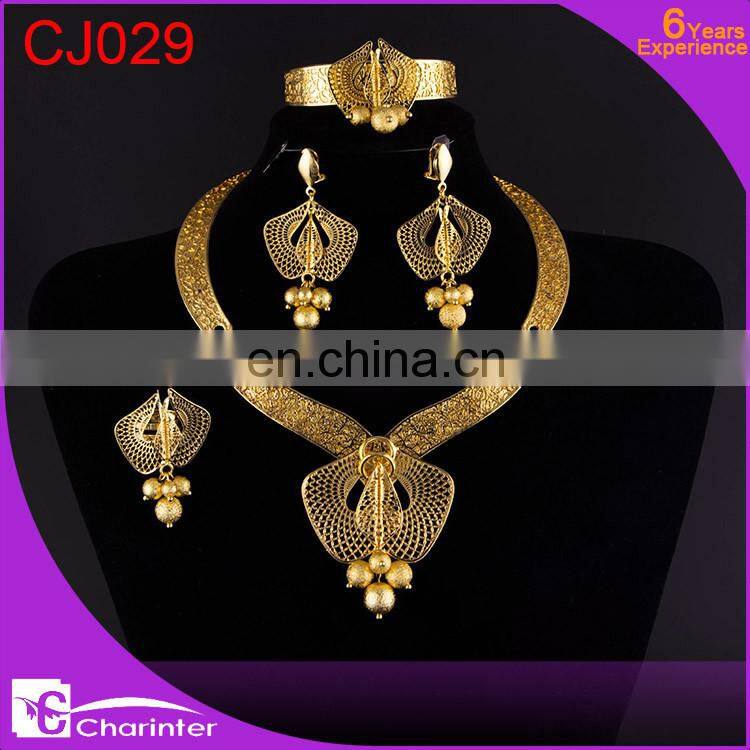 free shipping big fashion jewelry set/dubai gold jewelry set / rani haar jewelry set