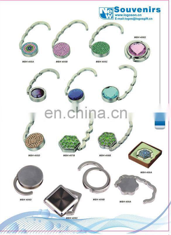 Wholesale printing hook metal souvenir bag hanger stand