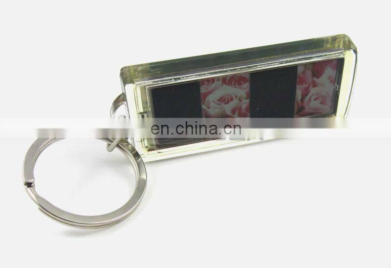 2 Inch Screen AD Promotion Gift Custom Flash Logo Solar Alloy Key Ring