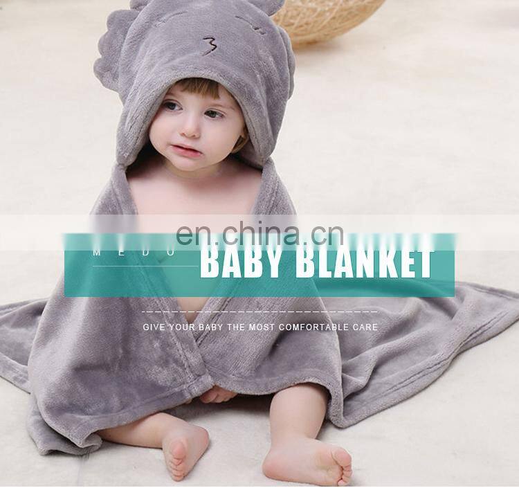 Hot Sale Cute Flannel Fleece Different Animal Baby Blanket Soft