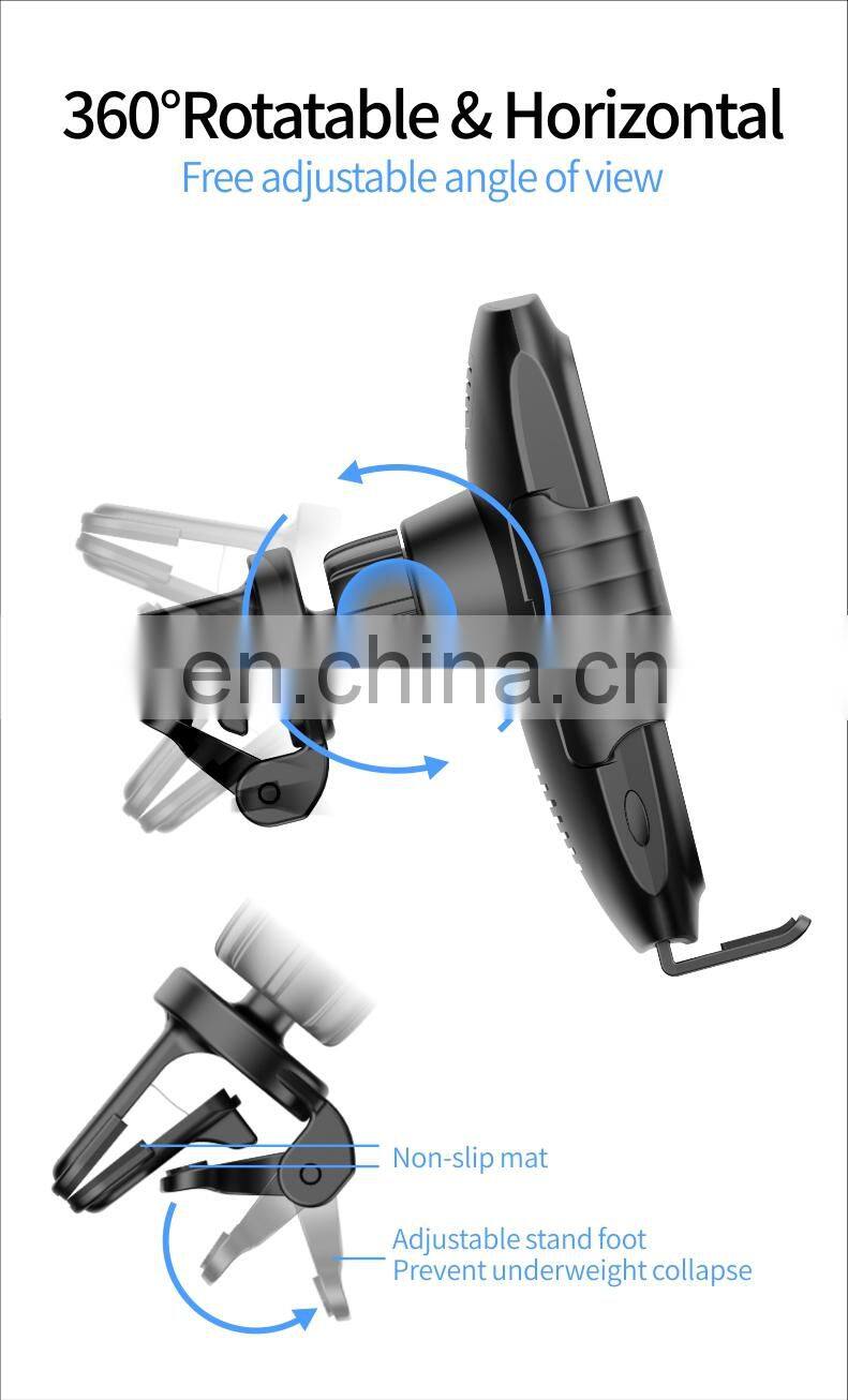 Hot Selling Mobile Phone Accessories Universal Car Phone Holder QI 15W Fast Wireless Charger