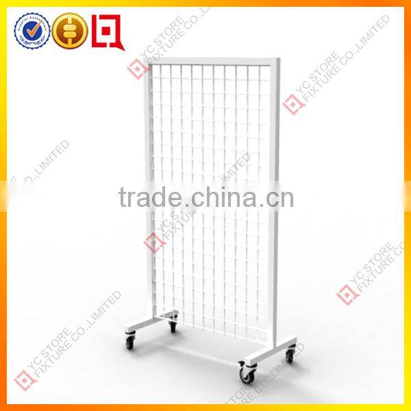 Metal accessory display stand with four wheels