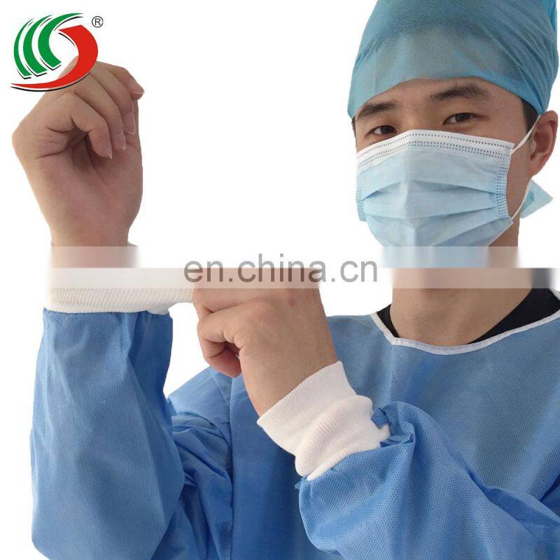 Disposable Surgical Gown Hospital Patient Gown Clothing Blue with High Quality