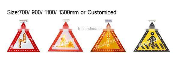 Traffic Warning Plastic Reflective Flashing Road Signs