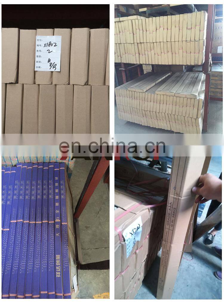 Polished marble style non slip groove step tile porcelain stair tile