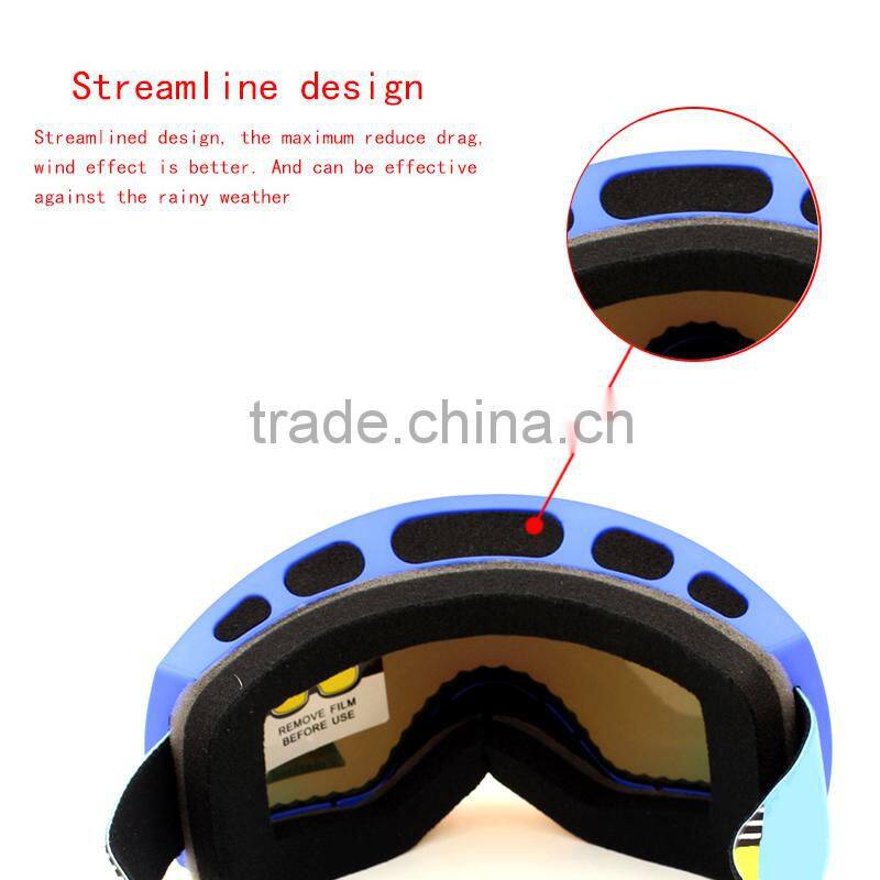 Newest style cheap foam padded outdoor motorcycle snowmobile snow ski goggles