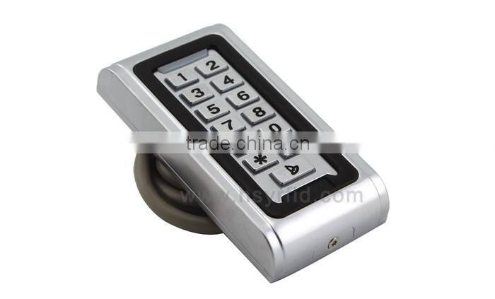 Access control digital door lock waterproof standalone keypad rfid reader with blacklight