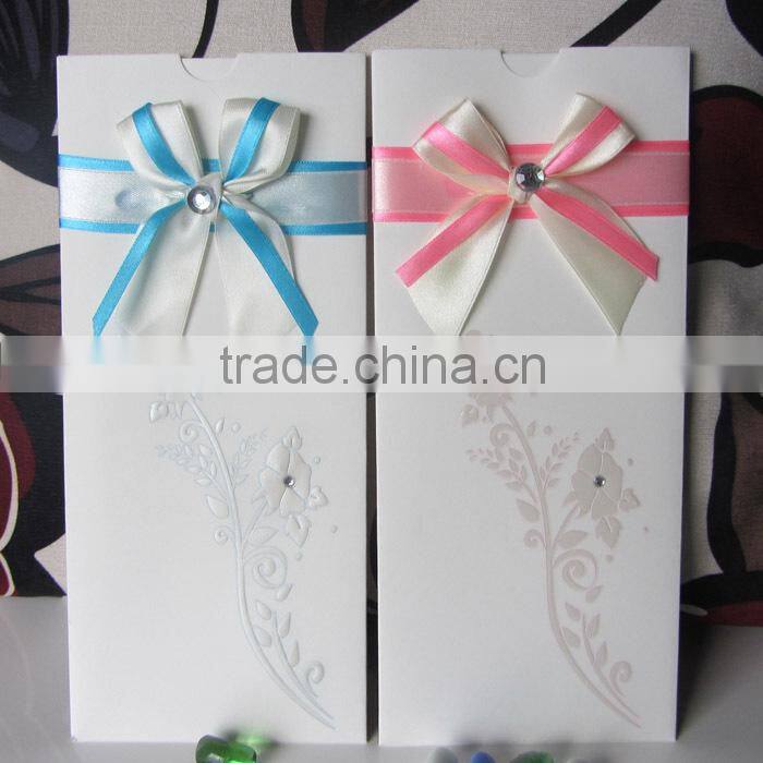 Popular Ribbon Pocket Place Cards Diamond Wedding | Invitation Cards Wedding