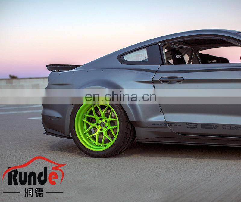 Runde Car Modification Body Parts Resin Material RTR Style For 2015-2017 Ford Mustang Wide Body Wheel Eyebrow Fender Body Kit