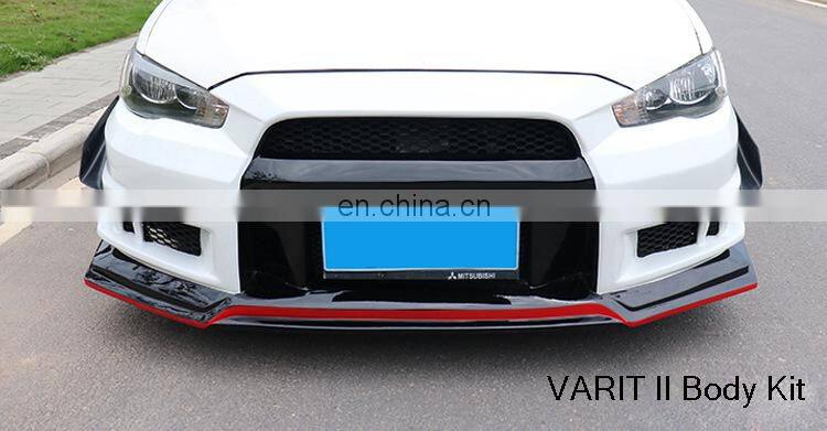 Runde ABS Material Car Front Bumper Modified GTR VARIT II And VARIT III Suitable For 2009-Now Mitsubishi Lancer-EX front bumper