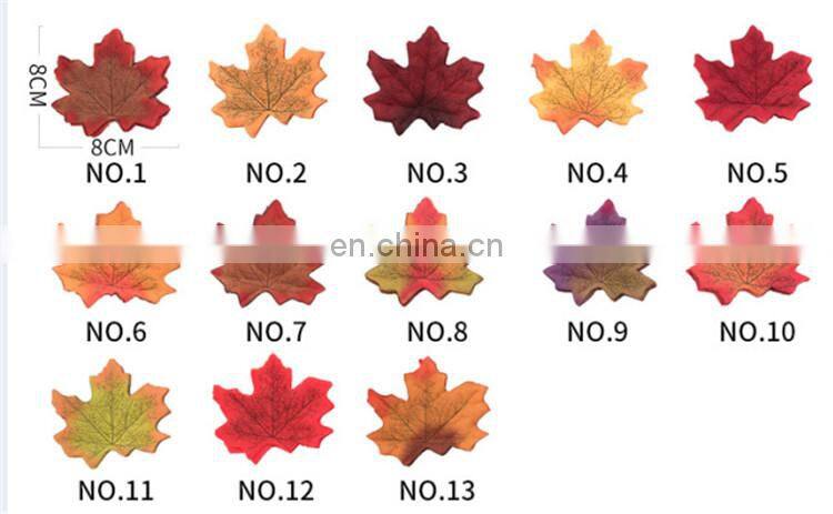 Fall Decor Garland Christmas 2021 Home Halloween Decorations Leaves Plastic Silk Artificial Maple Leaf