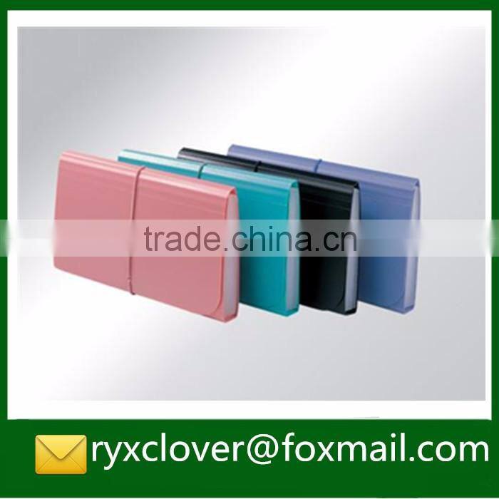Customized colorful cover plastic expandable string folders