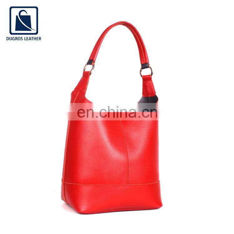 Trendy Design Stylish and Elegant Look Open Closure Type Women Genuine Leather Shopper Bag Supplier