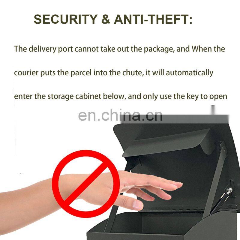 Wall Mount Locking Drop Box Steel Mailbox Anti-theft Design