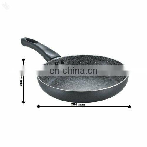 Light Weight Non Stick Die Cast Aluminum Thick Bottom Marble Coating Round Frying Pan