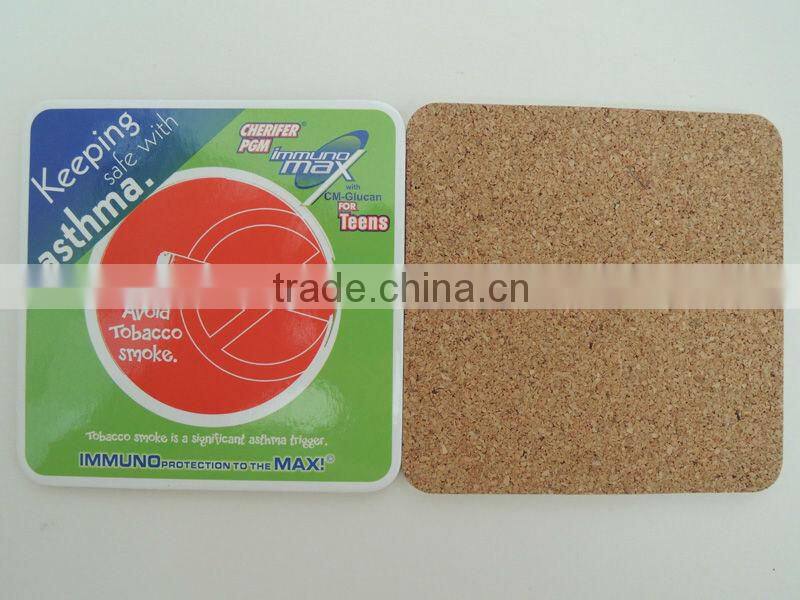 heat-resistant cork backed placemats and coasters, coasters 4 pcs / set in bulk