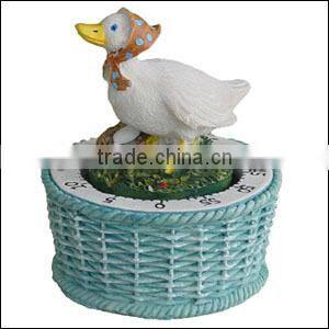 Polyresin Timer with Pig on the Top