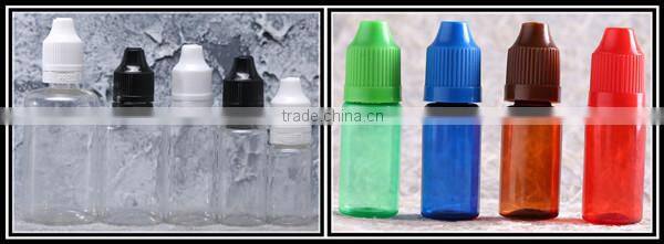 Wholesale e juice pet bottle 5ml plastic e liquid bottle with childproof cap e liquid bottle
