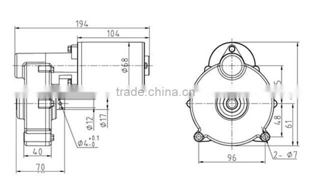 Hot selling Golf Trolley motor dc 12 volt