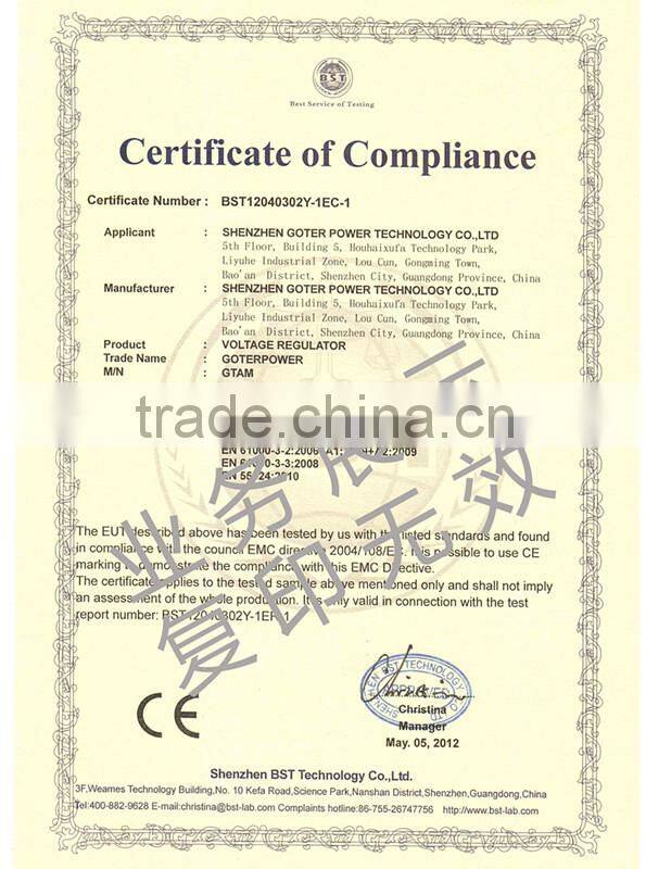 Three phase 60KVA Static Voltage Stabilizer