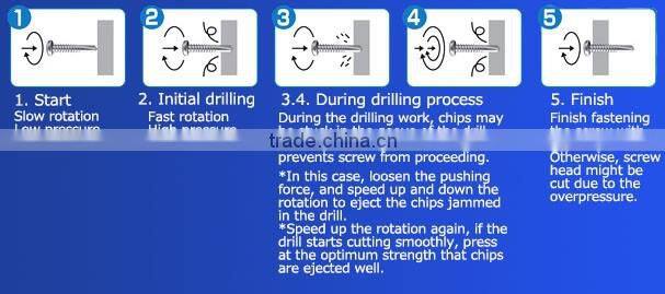Reliable and High quality flat square head self tapping screw for industrial use made in Japan