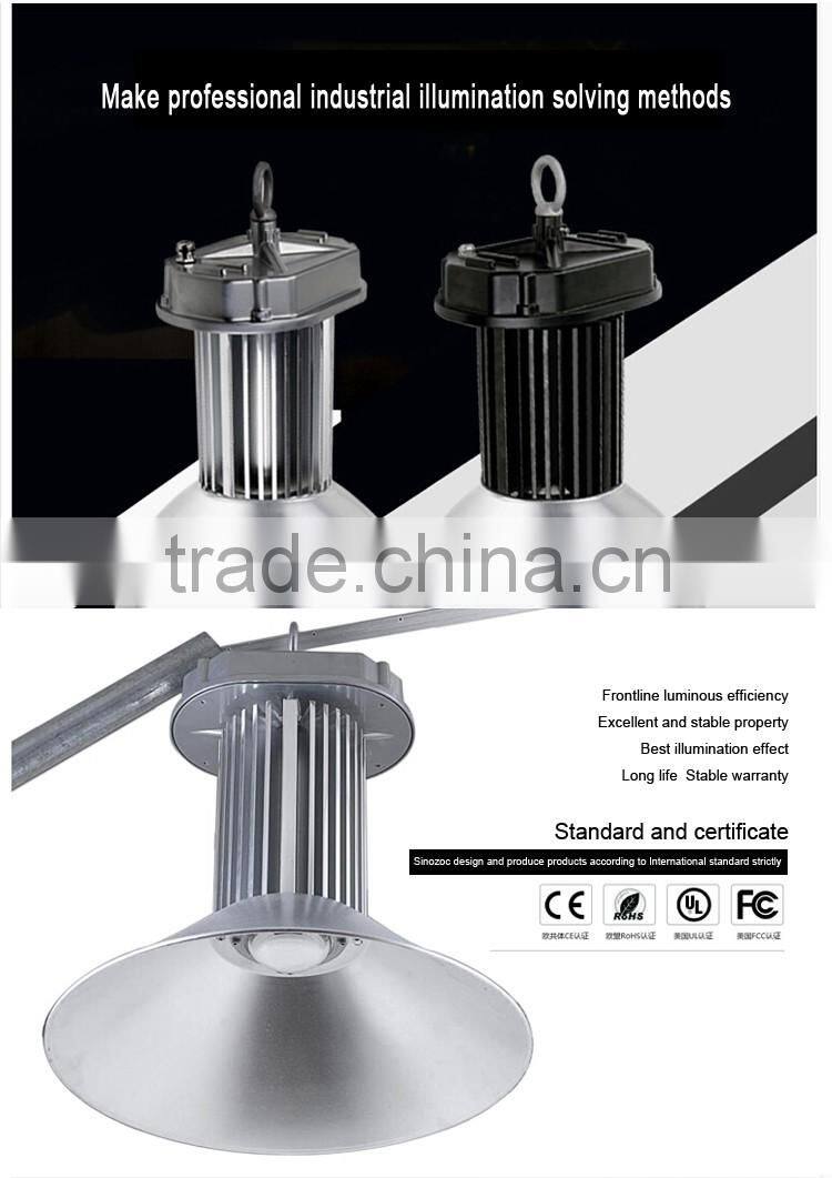 Sinozoc Super brightness 30w/50w/80w/100w LED High Bay Light equivalent to traditional high bay light fixture 80W~250W