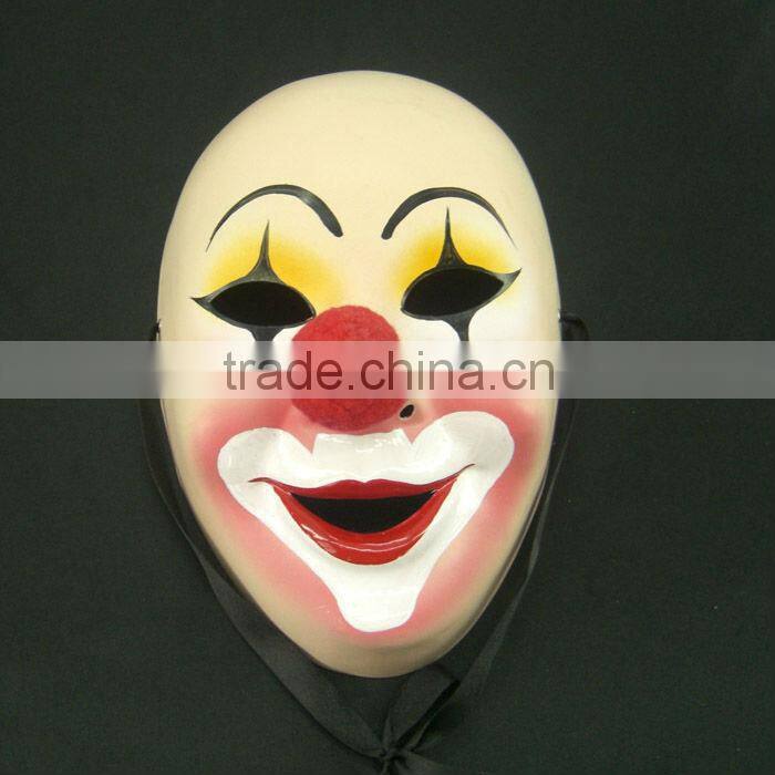Comedic Joker Masque Big Red Nose Hand Painted For Masquerade